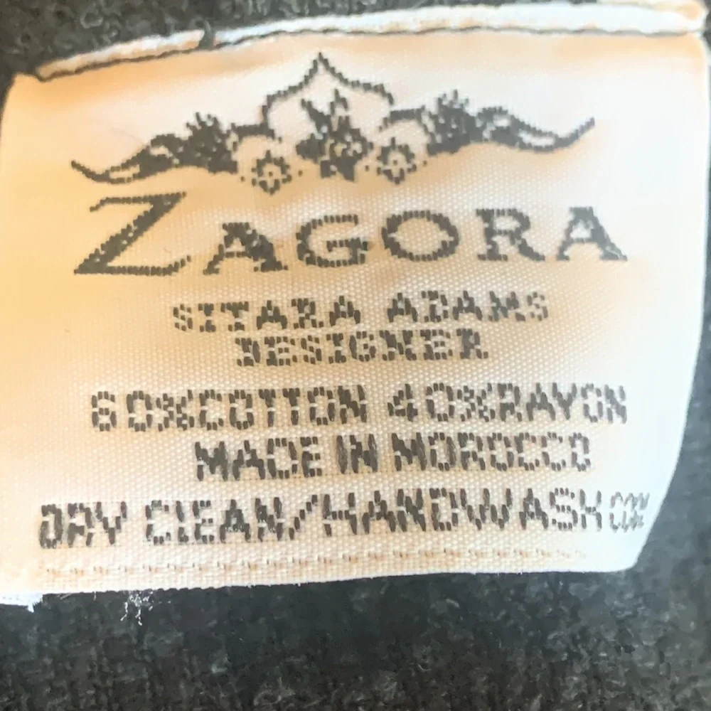 Zagora, HOODED Caftan, Cover Up, Loungewear, Robe ~ Vintage Lux - Picture 4 of 16